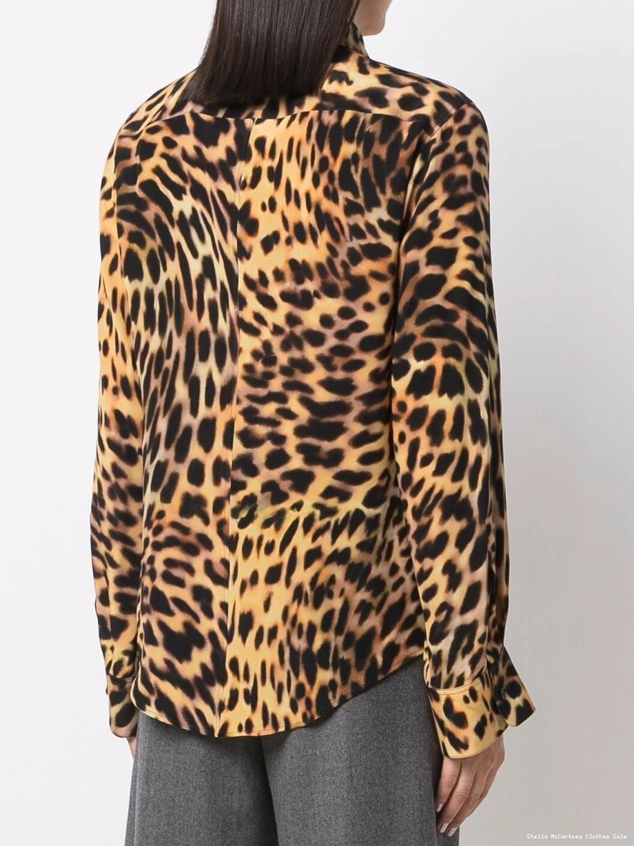 Cheap all-over McCartney Stella leopard-print Women shirt 0710